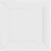 Frosty White Square Paper Plates | 7" | Pack of 20| Party Supply